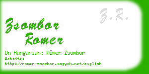 zsombor romer business card